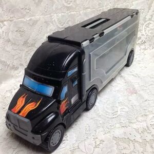 Vintage, Large Hotwheels-Matchbox Truck,  Mini Car Collectors Case 22in L x8in H